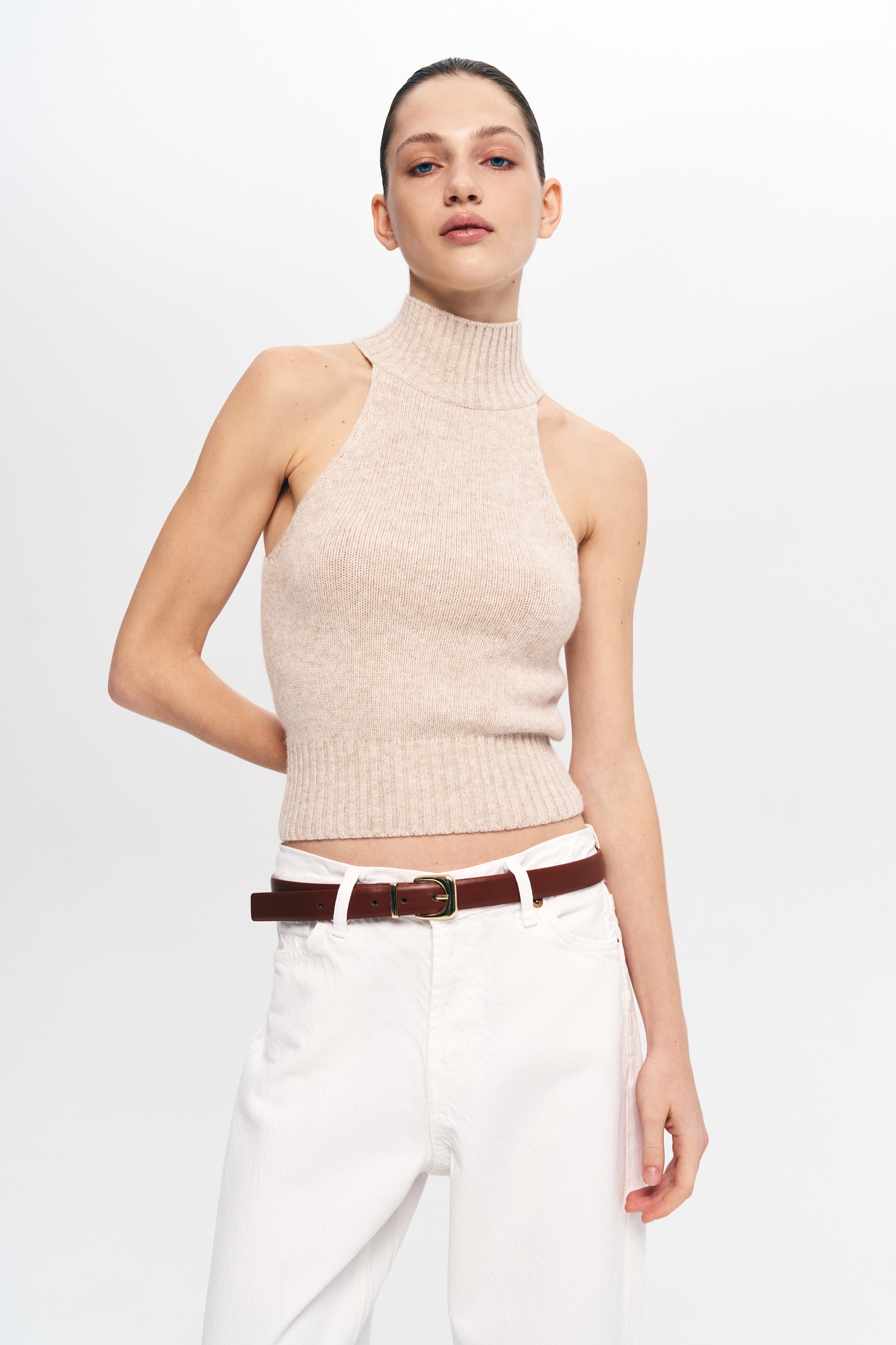 Топ без рукавів - Бежевий