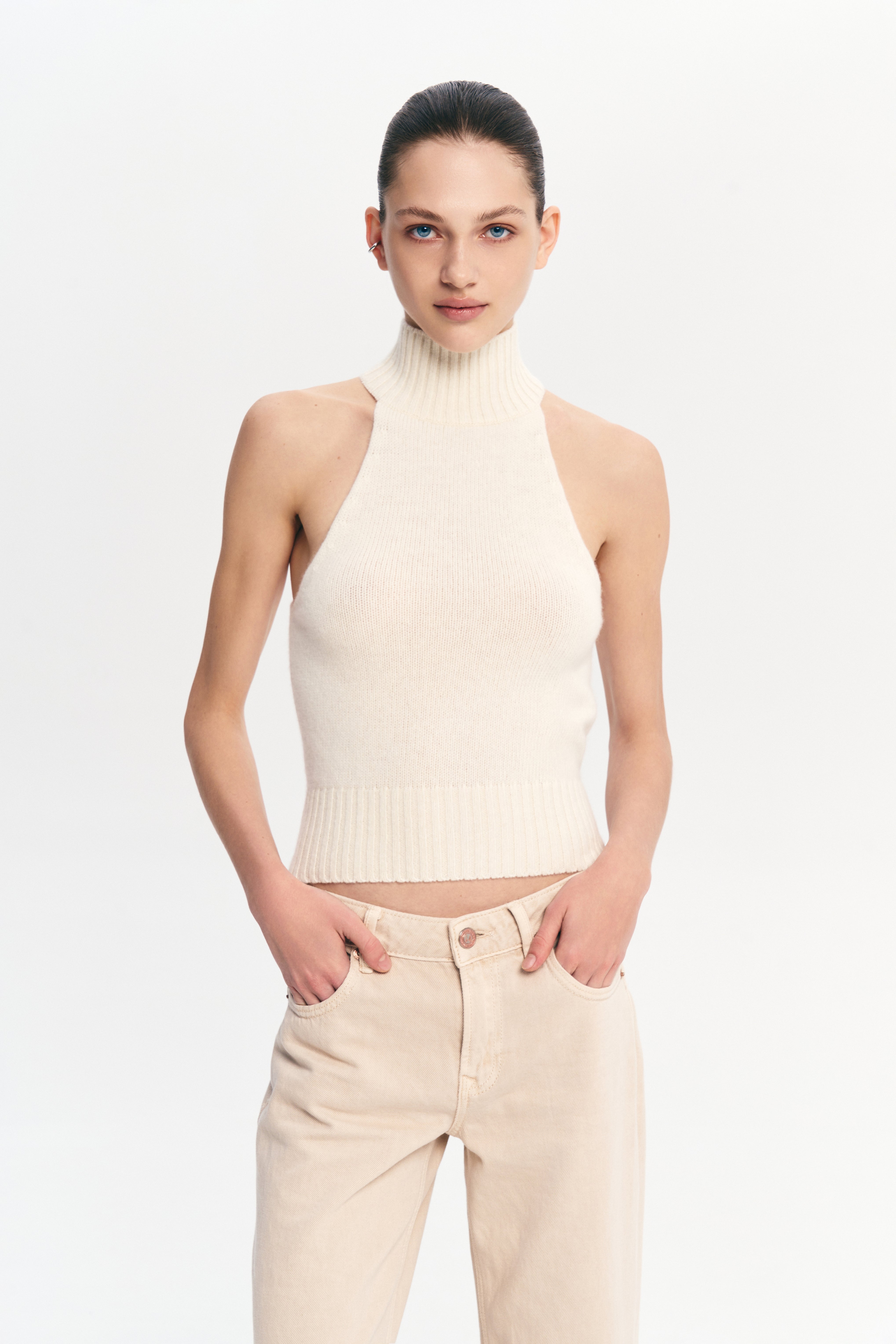 Топ без рукавів - Молочний