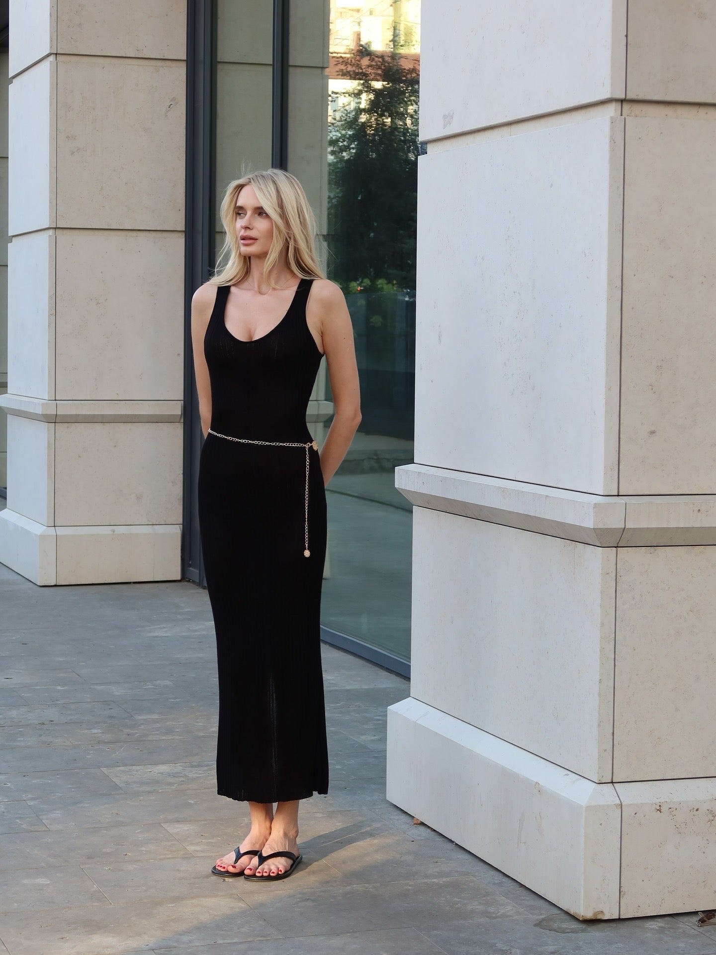 Kylie knitted dress - Black